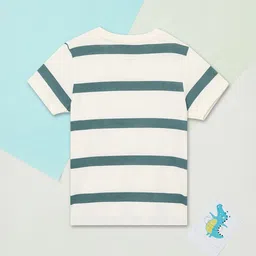 Max Boys Striped Round Neck Pure Cotton Casual T-shirt image 3