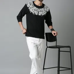 LEWEL Men Printed Sweatshirt image 5