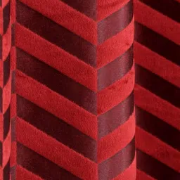 Kiara Creations Maroon 2 Pieces Geometric Printed Velvet Room Darkening Door Curtains image 2