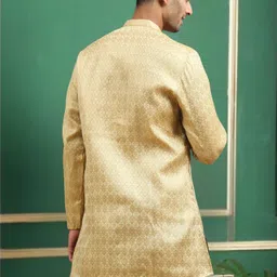 tattva Men Woven Design Cotton Blend Straight Kurta image 2