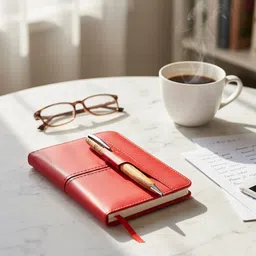 finer threads (PU) polyurethane Handmade Journals Diaries (Pen Not Include) Pocket-size Notebook Rulled 80 Pages image 2