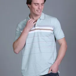 SANE ORIGINALS Men Striped Polo Collar T-shirt-picture-23