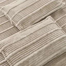 FABINALIV Cream Striped 300 TC Woollen King Bedsheet Set 2.5m X 2.25m image 2