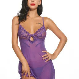 ZERJAMA Women Nylon Baby Dolls-picture-25