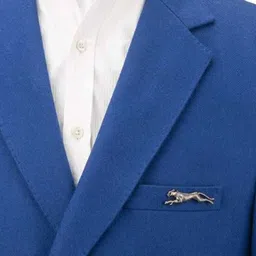 Curren Men Silver-Toned Plated Jaguar Lapel Pin Brooch image 2
