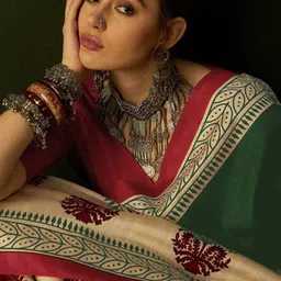 HMP Fashion Paisley Ikat Saree image 4