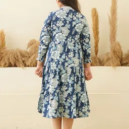 BAESD Print Puff Sleeve Applique Fit & Flare Dress image 2