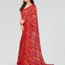 Moda Rapido Georgette Floral Bandhani Saree image 5