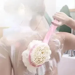 2 in 1 Bath Body Brush with Loofah and Long Handle (MULTI-COLOR)-image-80