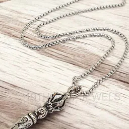 19TH JULY JEWELS Unisex Silver-Plated Pendant And Chain-picture-16