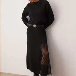 Trendyol Self Design Straight Maxi Skirt-image-30