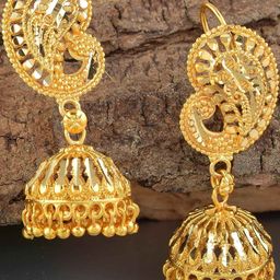 missmister Brass Goldforming 1 Micron Goldplated Ethnic Jhumki Women Traditional-picture-23