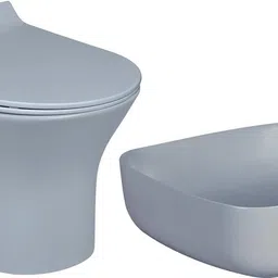 plantex Ceramic Wall-hung Commode with Counter-Top Basin for Bathroom -(Ocean) Western Commode-picture-36