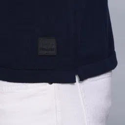 PULAKIN Men Colourblocked Striped Regular Fit Polo Collar Cotton T-shirt image 4