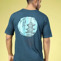 Rigo Men Graphic Printed Round Neck Oversized T-shirt image 2