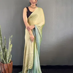 HERE&NOW Ombre Pure Georgette Ready to Wear Saree image 3