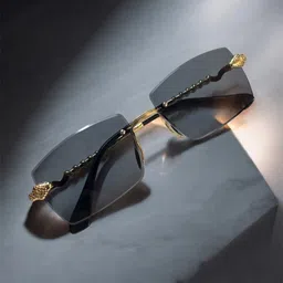 IFLASH Unisex Rectangle Sunglasses with UV Protected Lens 9655 RIMLESS ABHISHEK BLACK-picture-39