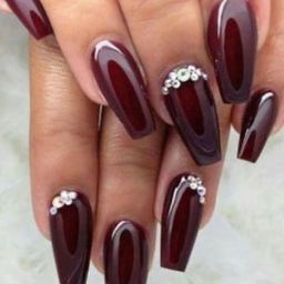 AMOK STORE Set Of 20 Classic French Artificial Nails - Mehroon-picture-13