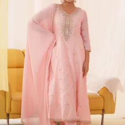 House of Pataudi Embroidered Kurta Sets-image-55