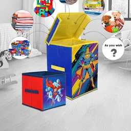 prettykrafts Blue & Yellow 2 Pieces Reusable Multi-Utility Organisers image 4