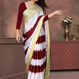 jihana fab Printed Kanjivaram Georgette, Silk Blend Saree image 1