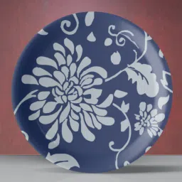 nestroots Indigo Flower Porcelain Wall Plate-picture-36