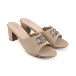 LUXEVE Textured Block Mules image 5