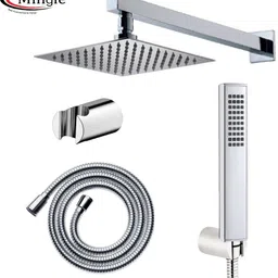 Mingle Ultra Slim Shower 12 Inch With 24 inch Square Arm (Telephone Hand Shower) Rain Shower Rainfall-image-38