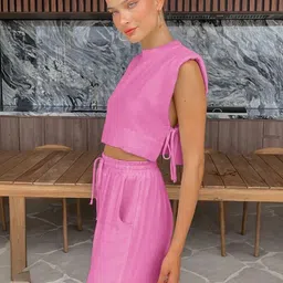 KPOP Women Top with Trousers image 2