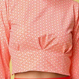 PURVAJA Floral Print Styled Back Top image 3