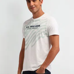 U.S. Polo Assn. Denim Co. Men Brand Logo Printed Round Neck Cotton Slim Fit T-shirt image 2