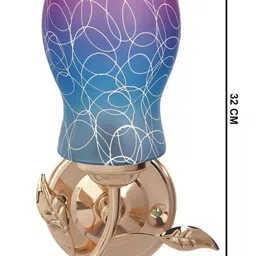 1ST TIME Pink & Multicoloured Textured Metal Contemporary Frustum Shaped Wall Lamp image 4