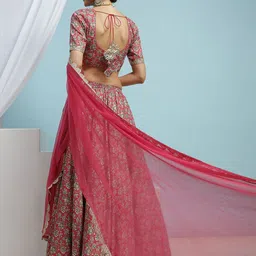 Khushal K Printed Ready to Wear Lehenga & Blouse With Dupatta image 4