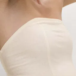 Marks & Spencer Women Colourblocked Strapless Bandeau Midi Dress image 4