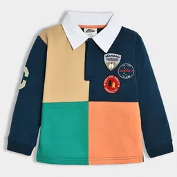 MiArcus Boys Colourblocked Polo Collar Pure Cotton T-Shirt-picture-16