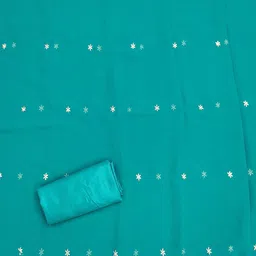 KALINI Embroidered Silk Georgette Unstitched Dress Material image 3