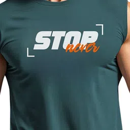 3Colors Pack Of 2 Printed Dri-FIT Gym Vests VEST-2C-CCUT-AF NEVRSTOP_GREEN UNSTOP_M image 3