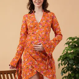 Oxolloxo Floral Print Flared Sleeve Mini Dress-image-11
