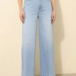 U.S. Polo Assn. Women Women Wide Leg High-Rise Light Fade Stretchable Jeans-picture-46