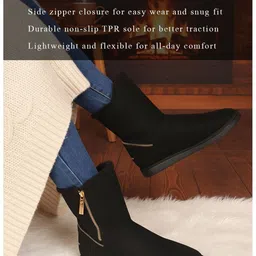 Carlton London Women Round Toe High-Top Winter Boots-image-2