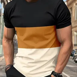StyleCast x Revolte Men Colourblocked Round Neck T-shirt-picture-45