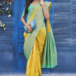 Sangria Kanjeevaram Woven Design Saree With Blouse Piece-image-16