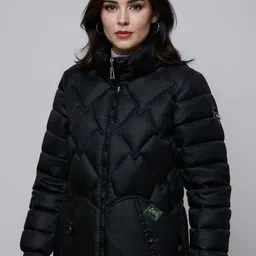 Mast & Harbour Stand Collar Quilted Jacket-picture-28
