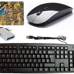 ANJO Wired Keyboard-Wireless Mouse-Mouse Pad-Cleaner-2 in 1 OTG Type C & Micro Combo Set-image-36