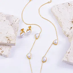 DressBerry Beads Studed Heart Shaped Jewellery Set image 2