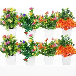 Dekorly Multi Plastic Artificial Flowers & Plants With Pot-picture-38
