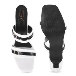 JM Looks Women Block Heeled Sandal Double Strap Slip On Sandal image 4