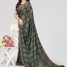 ROOP SUNDARI SAREES Paisley Woven Design Zari Pure Silk Saree-image-45