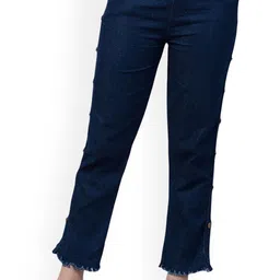 Ira Collections Women Comfort Boyfriend Fit Mid-Rise Stretchable Jeans-picture-10