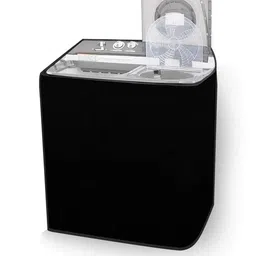 The Furnishing Tree Washing Machine Cover Black Compatible for LG 7.5 KG Semi-Automatic Top Loading image 5